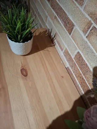 Mesa comedor Ikea madera y metal