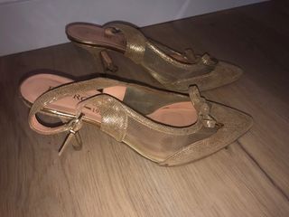 Pedro Miralles Zapatos Dorados Talla 38