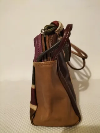 Borsetta vintage pelle multicolore