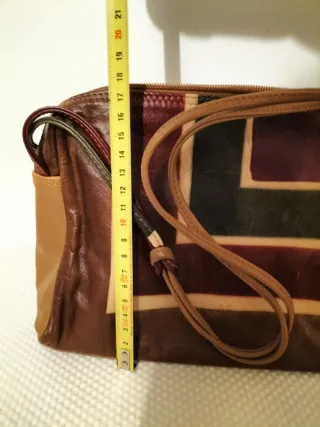 Borsetta vintage pelle multicolore