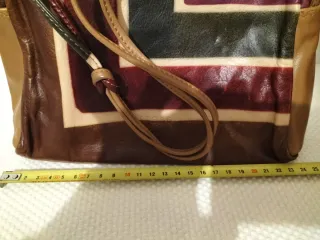 Borsetta vintage pelle multicolore