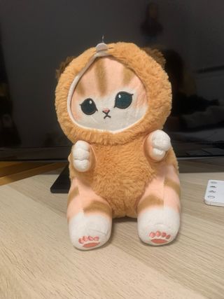 Peluche gato disfraz castor