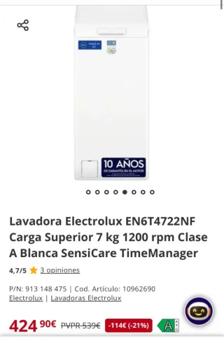 Lavadora Electrolux PERFECTCARE 600