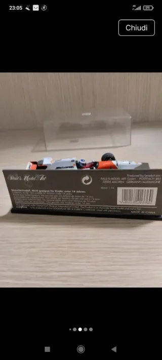McLaren MP 4/10 M. Hakkinen Minichamps