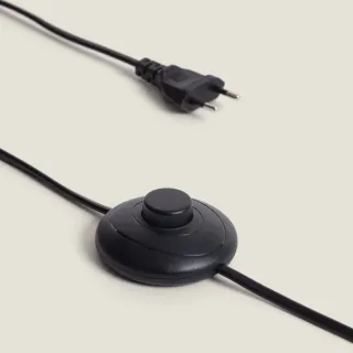 A ESTRENAR Lámpara de pie de bambú y metal