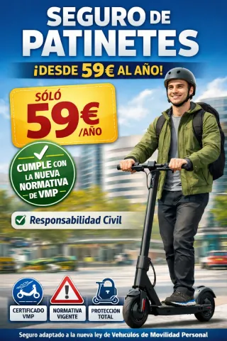 Seguro para patinetes VMP desde 59 €