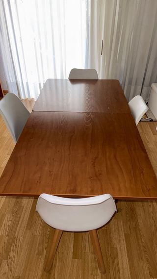 Mesa comedor extensible madera