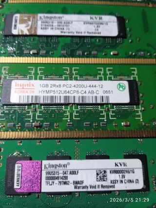4x RAM DDR2 1GB Kingston