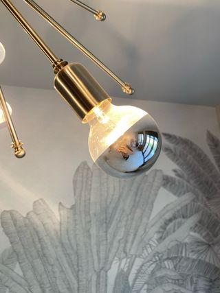 Lámpara diseño Sputnik con bombillas ahumadas