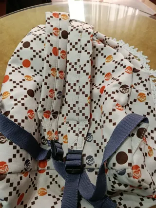 Mochila Roxxyr Blanca y Naranja