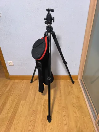 Trípode Manfrotto+Rótula+Bolsa de transporte