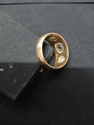 Anillo Oro 18k Zafiro y Diamantes