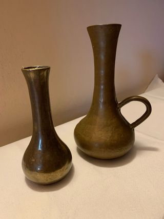 Coppia vasi ottone pesante