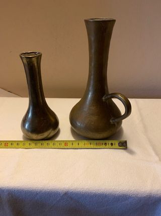 Coppia vasi ottone pesante