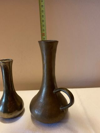 Coppia vasi ottone pesante