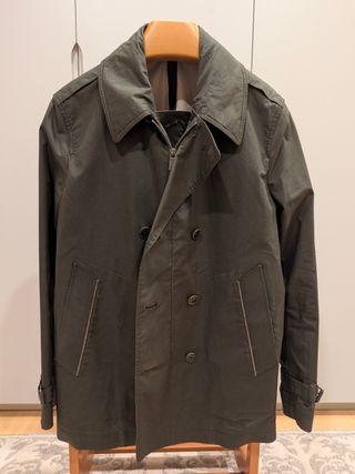 Gabardina Massimo Dutti Hombre Talla M Verde Oliva