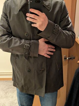 Gabardina Massimo Dutti Hombre Talla M Verde Oliva