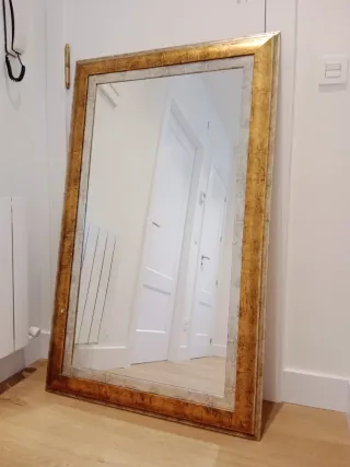 Espejo Marco y Cristal Dorado/Plateado