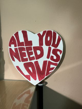 Cuadro Corazón All You Need Is Love