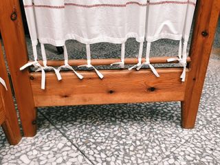 Biombo de madera y tela