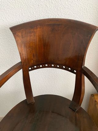 Conjunto 2 sillones madera estilo colonial