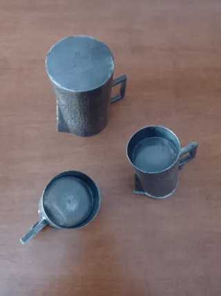 Set di bicchieri per vino da messa degli anni '50 con caraffa