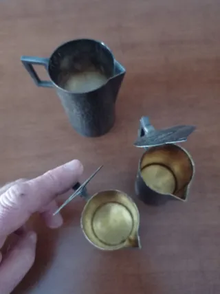 Set di bicchieri per vino da messa degli anni '50 con caraffa