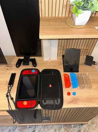 Nintendo Switch Azul Neón/Rojo Neón V2 +Accesorios