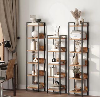 Estantería 6 Niveles Marrón Rústico