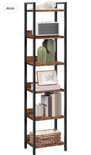 Estantería 6 Niveles Marrón Rústico