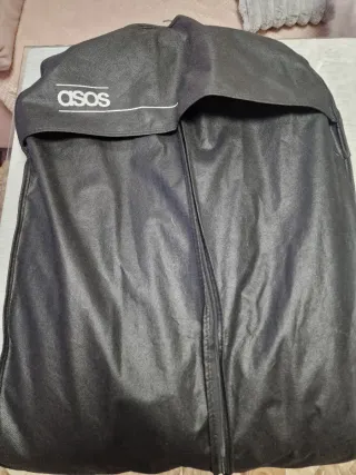 Traje ASOS cuadros azul y beige