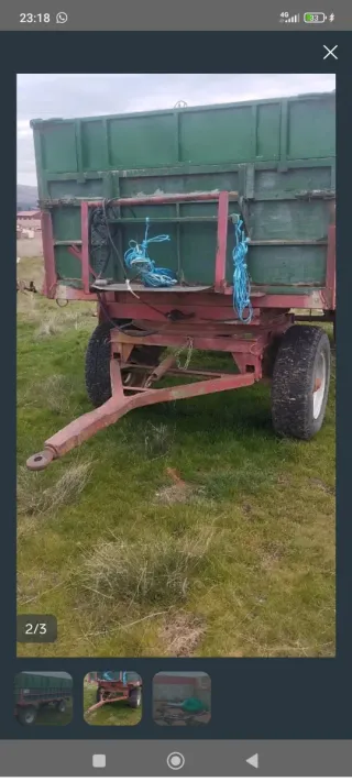 Remolque agrícola basculante en perfecto estado