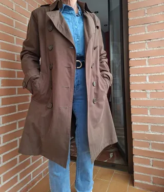 Gabardina marrón talla M