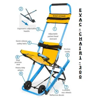 Silla de Rescate Evac Chair Azul/Amarillo