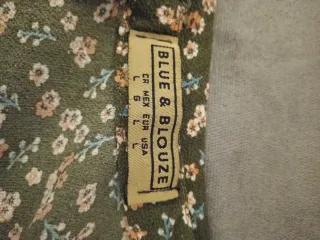 Vestido Blue&Blouze verde estampado floral Talla L