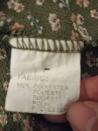 Vestido Blue&Blouze verde estampado floral Talla L