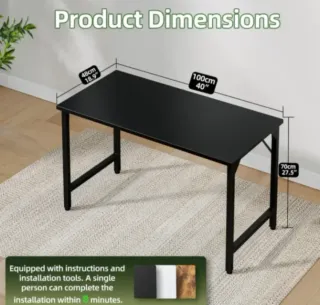 Escritorio de ordenador negro