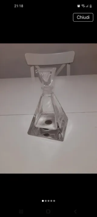 Bottiglietta decorativa in vetro