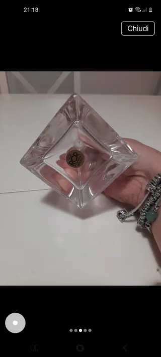 Bottiglietta decorativa in vetro