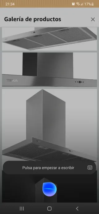 Campana extractora Teka 90 cm Inox