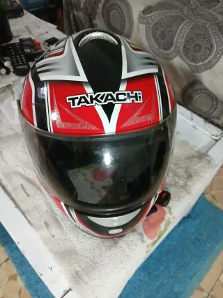 Casco Moto Integral Takachi TK-130X Rojo/Negro