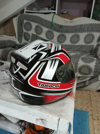 Casco Moto Integral Takachi TK-130X Rojo/Negro