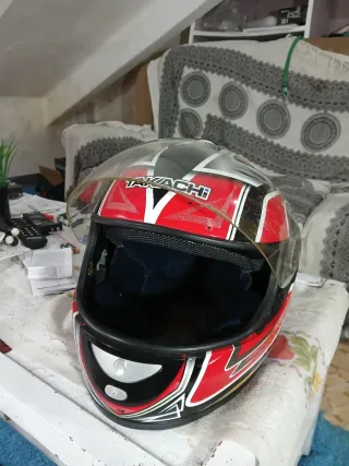 Casco Moto Integral Takachi TK-130X Rojo/Negro