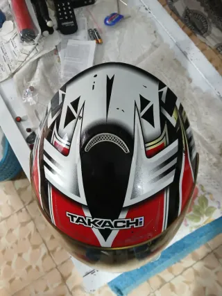 Casco Moto Integral Takachi TK-130X Rojo/Negro