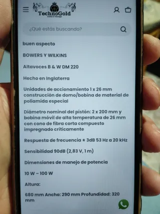 Altavoces Bowers & Wilkins DM220i