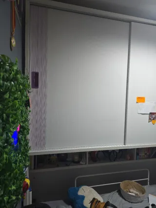 Mueble Cama Abatible Blanco y morado