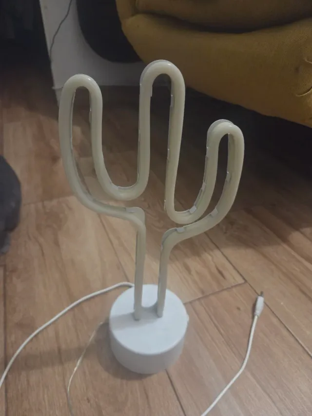 Lámpara Neón Cactus Verde