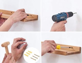 Estante Flotante Madera Roble