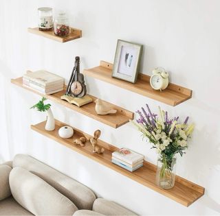 Estante Flotante Madera Roble