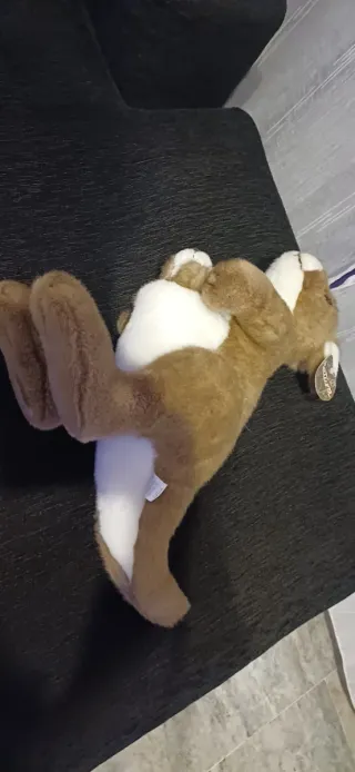 Peluche Canguro con Bebé Natura